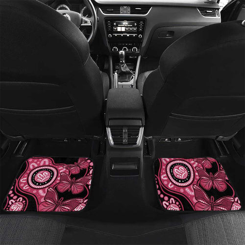 Australia Indigenous Car Mats Breast Cancer Black Aboriginal Butterfly