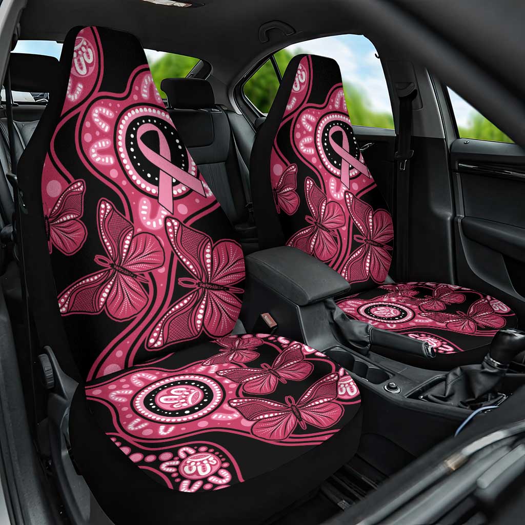 Australia Indigenous Car Seat Cover Breast Cancer Black Aboriginal Butterfly