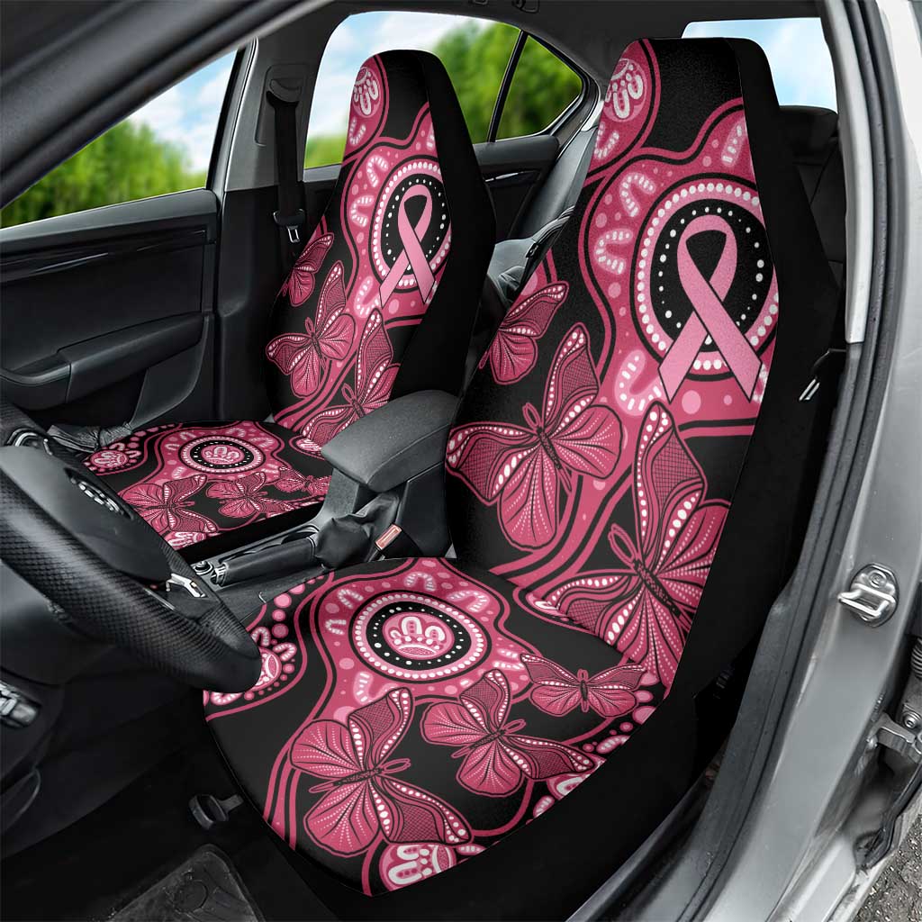 Australia Indigenous Car Seat Cover Breast Cancer Black Aboriginal Butterfly
