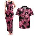 Australia Indigenous Couples Matching Tank Maxi Dress and Hawaiian Shirt Breast Cancer Black Aboriginal Butterfly