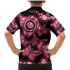 Australia Indigenous Family Matching Mermaid Dress and Hawaiian Shirt Breast Cancer Black Aboriginal Butterfly