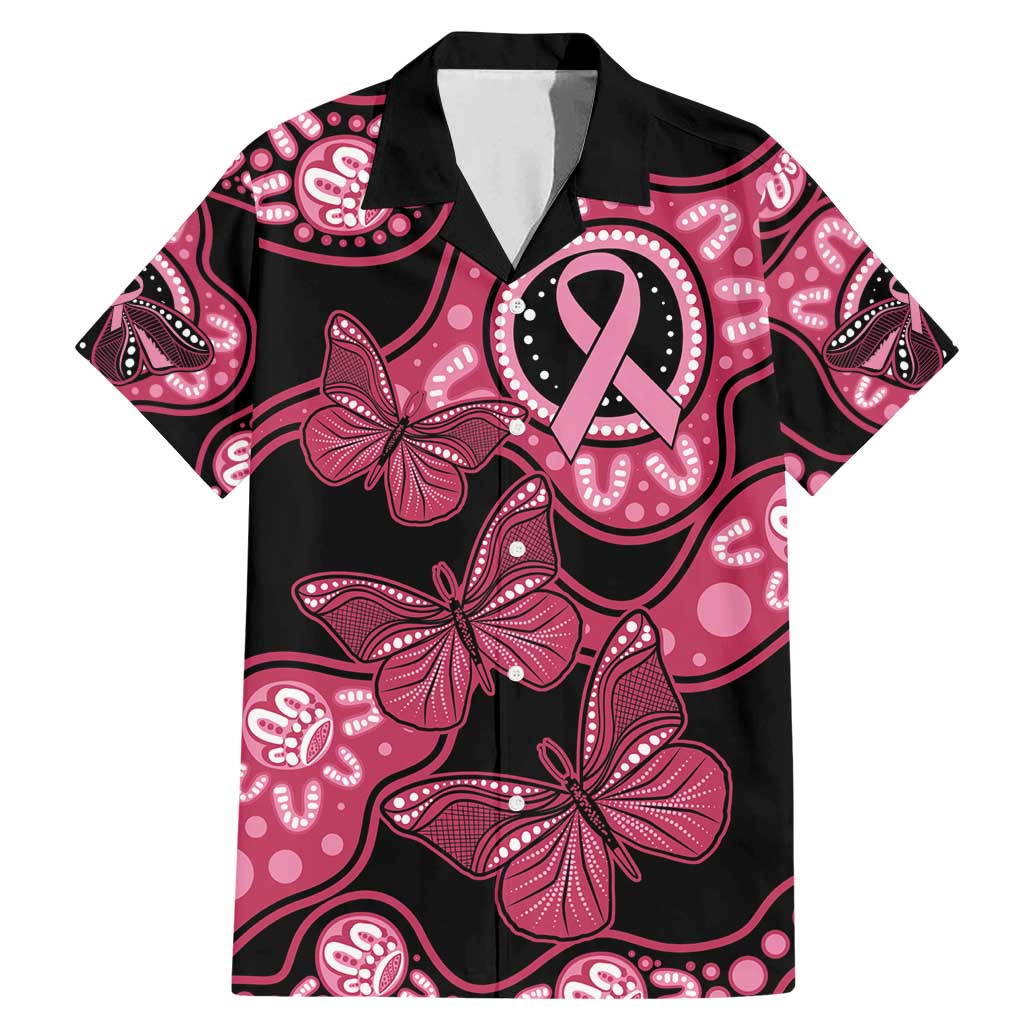 Australia Indigenous Family Matching Mermaid Dress and Hawaiian Shirt Breast Cancer Black Aboriginal Butterfly
