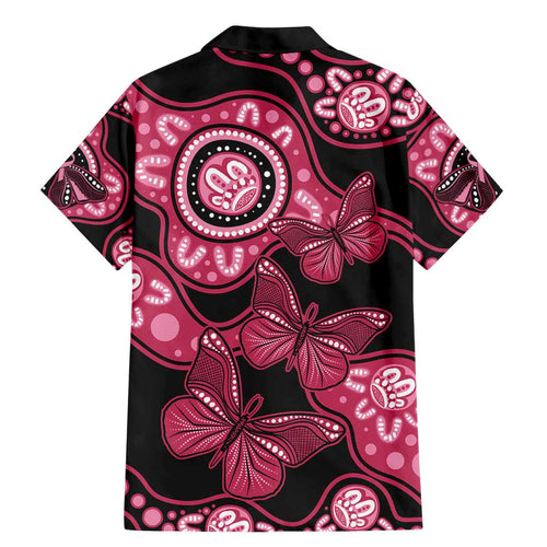Australia Indigenous Family Matching Mermaid Dress and Hawaiian Shirt Breast Cancer Black Aboriginal Butterfly