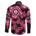 Australia Indigenous Family Matching Mermaid Dress and Hawaiian Shirt Breast Cancer Black Aboriginal Butterfly