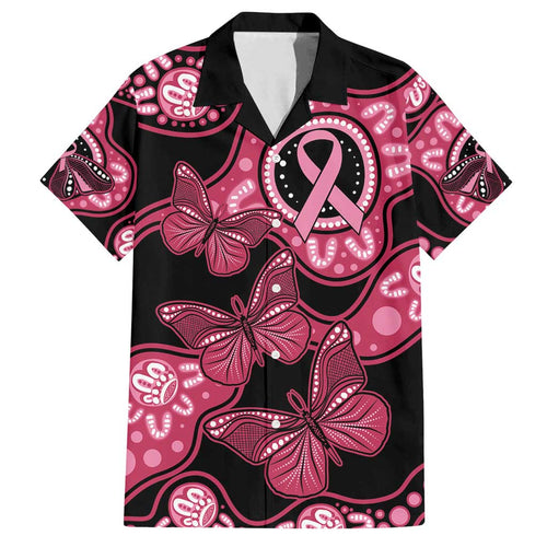 Australia Indigenous Family Matching Off Shoulder Maxi Dress and Hawaiian Shirt Breast Cancer Black Aboriginal Butterfly