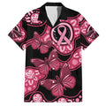 Australia Indigenous Family Matching Short Sleeve Bodycon Dress and Hawaiian Shirt Breast Cancer Black Aboriginal Butterfly