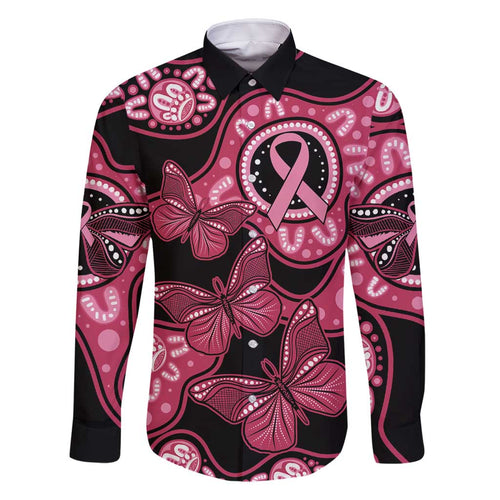 Australia Indigenous Family Matching Tank Maxi Dress and Hawaiian Shirt Breast Cancer Black Aboriginal Butterfly