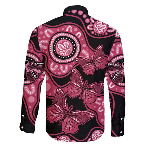 Australia Indigenous Family Matching Tank Maxi Dress and Hawaiian Shirt Breast Cancer Black Aboriginal Butterfly