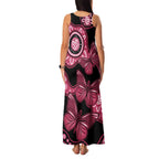 Australia Indigenous Family Matching Tank Maxi Dress and Hawaiian Shirt Breast Cancer Black Aboriginal Butterfly