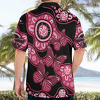 Australia Indigenous Hawaiian Shirt Breast Cancer Black Aboriginal Butterfly