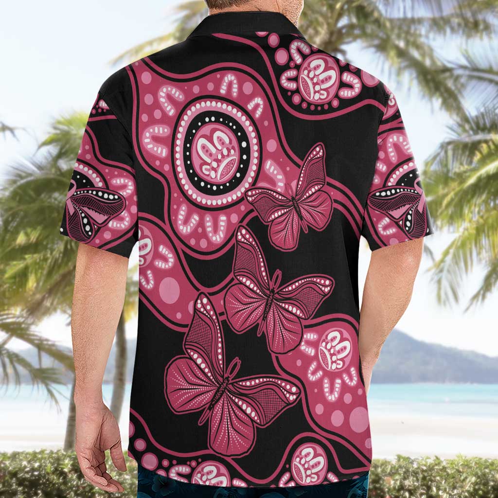 Australia Indigenous Hawaiian Shirt Breast Cancer Black Aboriginal Butterfly