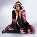 Australia Indigenous Hooded Blanket Breast Cancer Black Aboriginal Butterfly