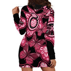 Australia Indigenous Hoodie Dress Breast Cancer Black Aboriginal Butterfly