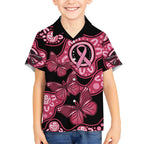 Australia Indigenous Kid Hawaiian Shirt Breast Cancer Black Aboriginal Butterfly