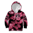 Australia Indigenous Kid Hoodie Breast Cancer Black Aboriginal Butterfly