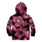Australia Indigenous Kid Hoodie Breast Cancer Black Aboriginal Butterfly