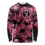 Australia Indigenous Long Sleeve Shirt Breast Cancer Black Aboriginal Butterfly