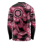 Australia Indigenous Long Sleeve Shirt Breast Cancer Black Aboriginal Butterfly