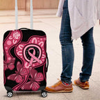 Australia Indigenous Luggage Cover Breast Cancer Black Aboriginal Butterfly