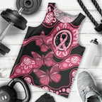 Australia Indigenous Men Tank Top Breast Cancer Black Aboriginal Butterfly