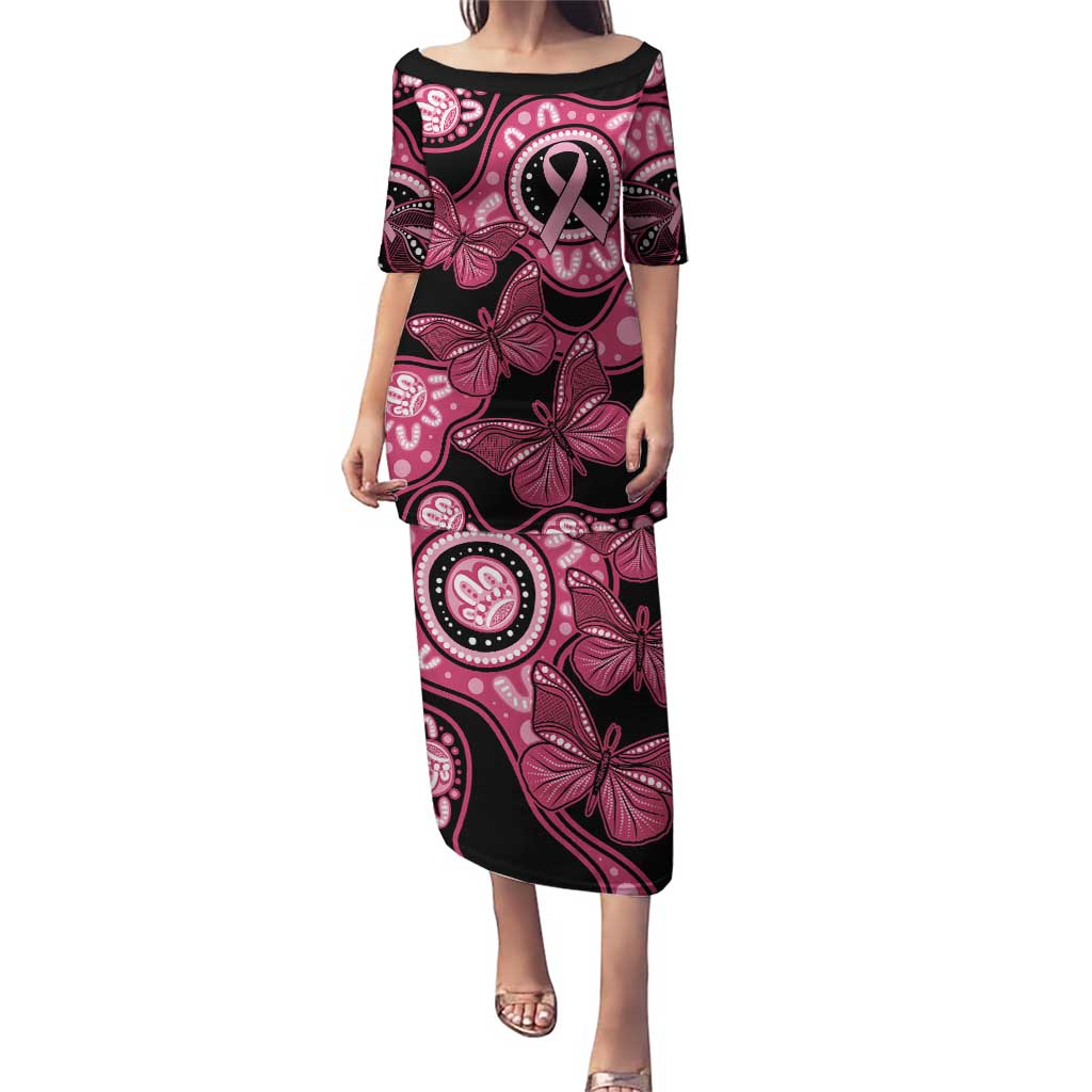 Australia Indigenous Puletasi Breast Cancer Black Aboriginal Butterfly