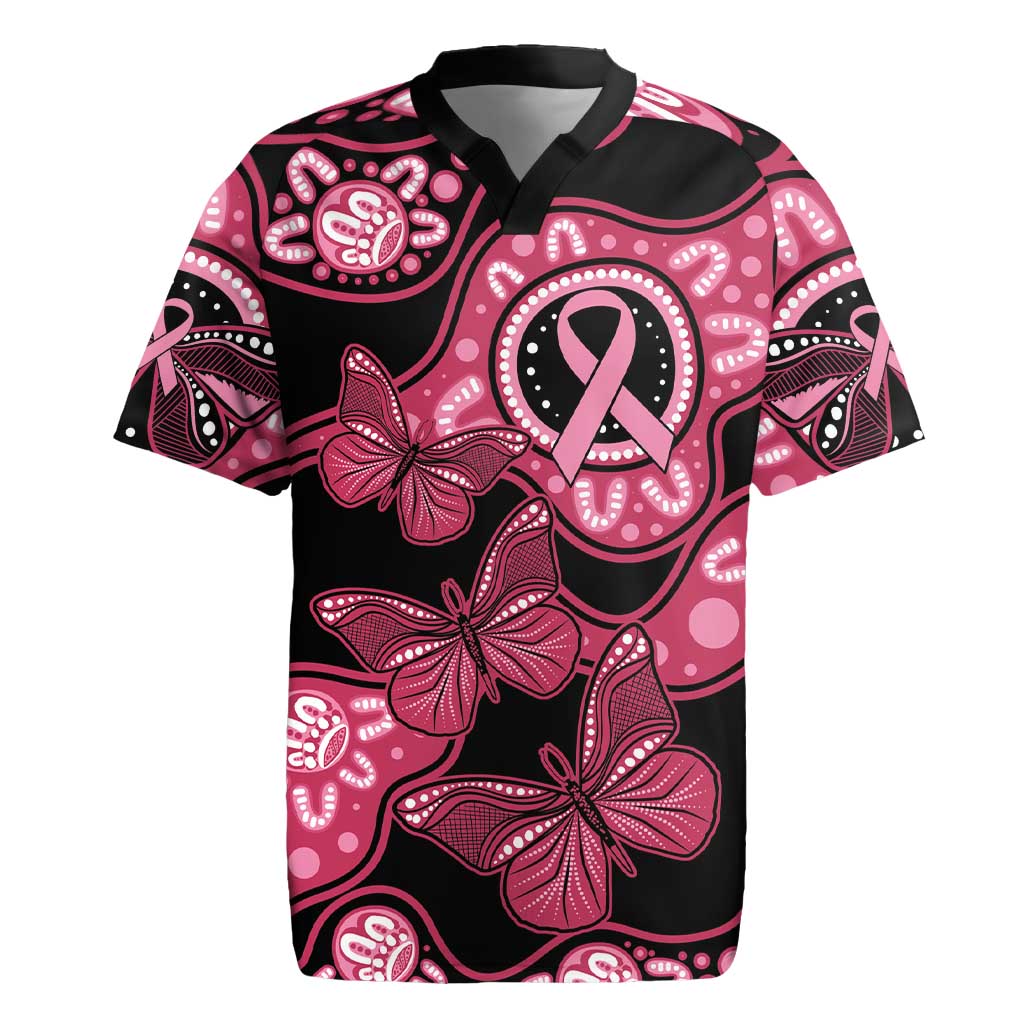 Australia Indigenous Rugby Jersey Breast Cancer Black Aboriginal Butterfly