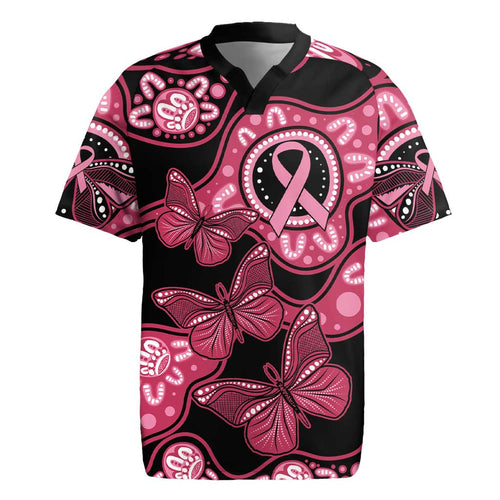 Australia Indigenous Rugby Jersey Breast Cancer Black Aboriginal Butterfly