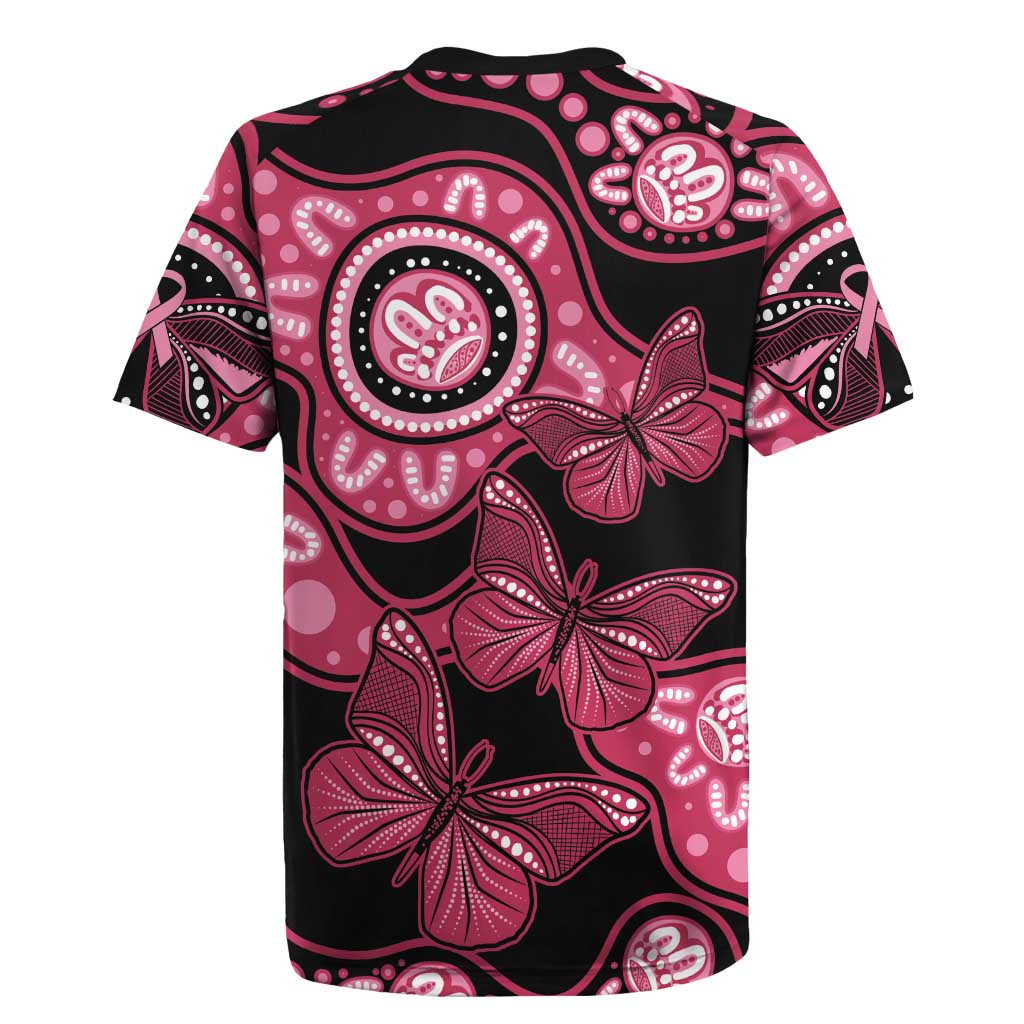 Australia Indigenous Rugby Jersey Breast Cancer Black Aboriginal Butterfly