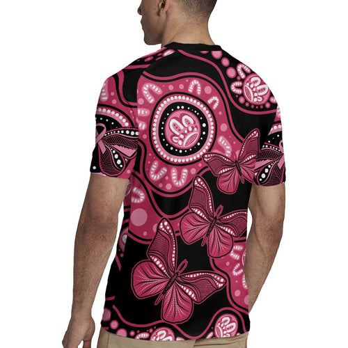 Australia Indigenous Rugby Jersey Breast Cancer Black Aboriginal Butterfly