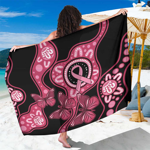 Australia Indigenous Sarong Breast Cancer Black Aboriginal Butterfly