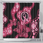 Australia Indigenous Shower Curtain Breast Cancer Black Aboriginal Butterfly