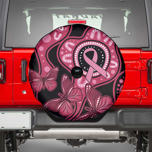 Australia Indigenous Spare Tire Cover Breast Cancer Black Aboriginal Butterfly