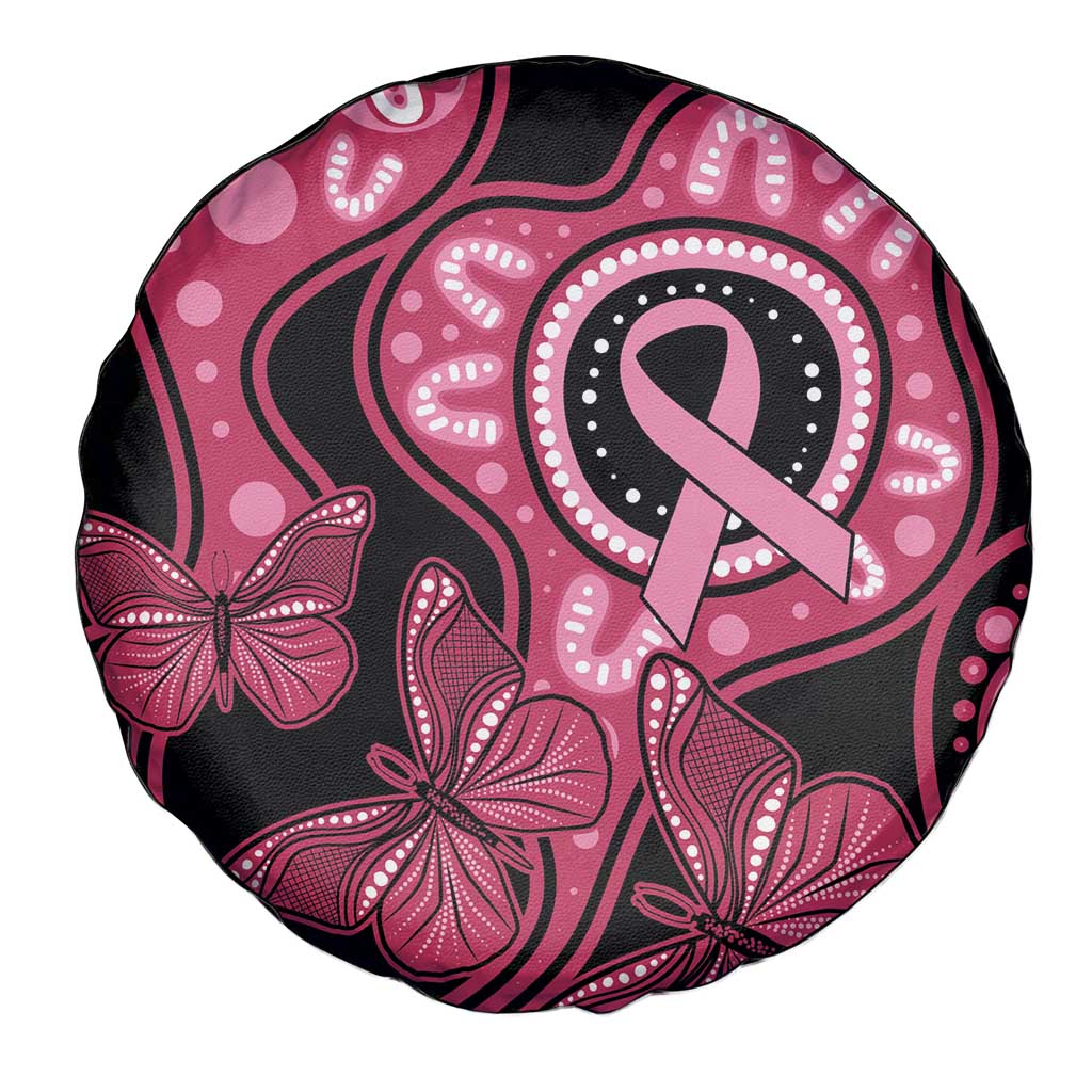Australia Indigenous Spare Tire Cover Breast Cancer Black Aboriginal Butterfly