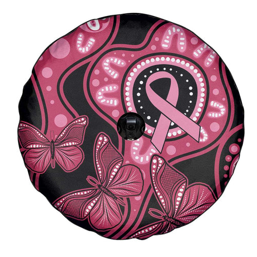 Australia Indigenous Spare Tire Cover Breast Cancer Black Aboriginal Butterfly