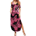 Australia Indigenous Summer Maxi Dress Breast Cancer Black Aboriginal Butterfly