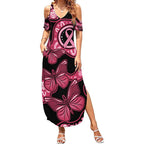 Australia Indigenous Summer Maxi Dress Breast Cancer Black Aboriginal Butterfly