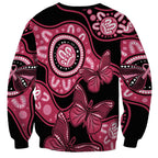Australia Indigenous Sweatshirt Breast Cancer Black Aboriginal Butterfly