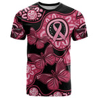 Australia Indigenous T Shirt Breast Cancer Black Aboriginal Butterfly