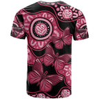 Australia Indigenous T Shirt Breast Cancer Black Aboriginal Butterfly