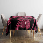 Australia Indigenous Tablecloth Breast Cancer Black Aboriginal Butterfly