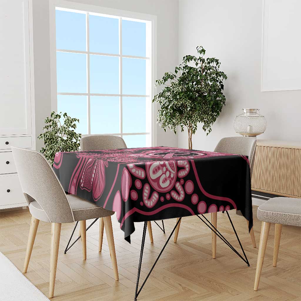Australia Indigenous Tablecloth Breast Cancer Black Aboriginal Butterfly