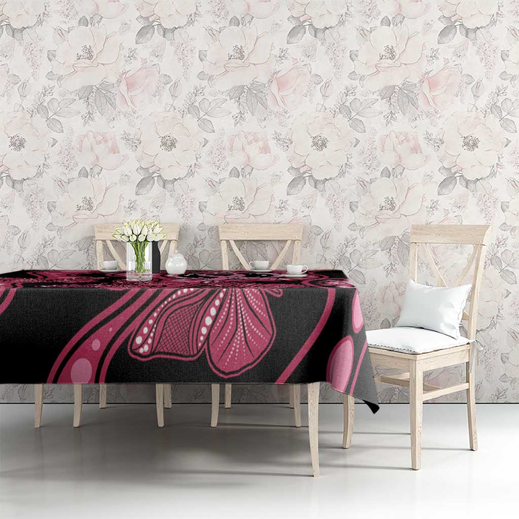 Australia Indigenous Tablecloth Breast Cancer Black Aboriginal Butterfly