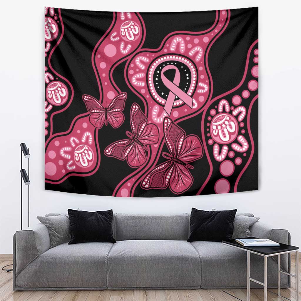 Australia Indigenous Tapestry Breast Cancer Black Aboriginal Butterfly
