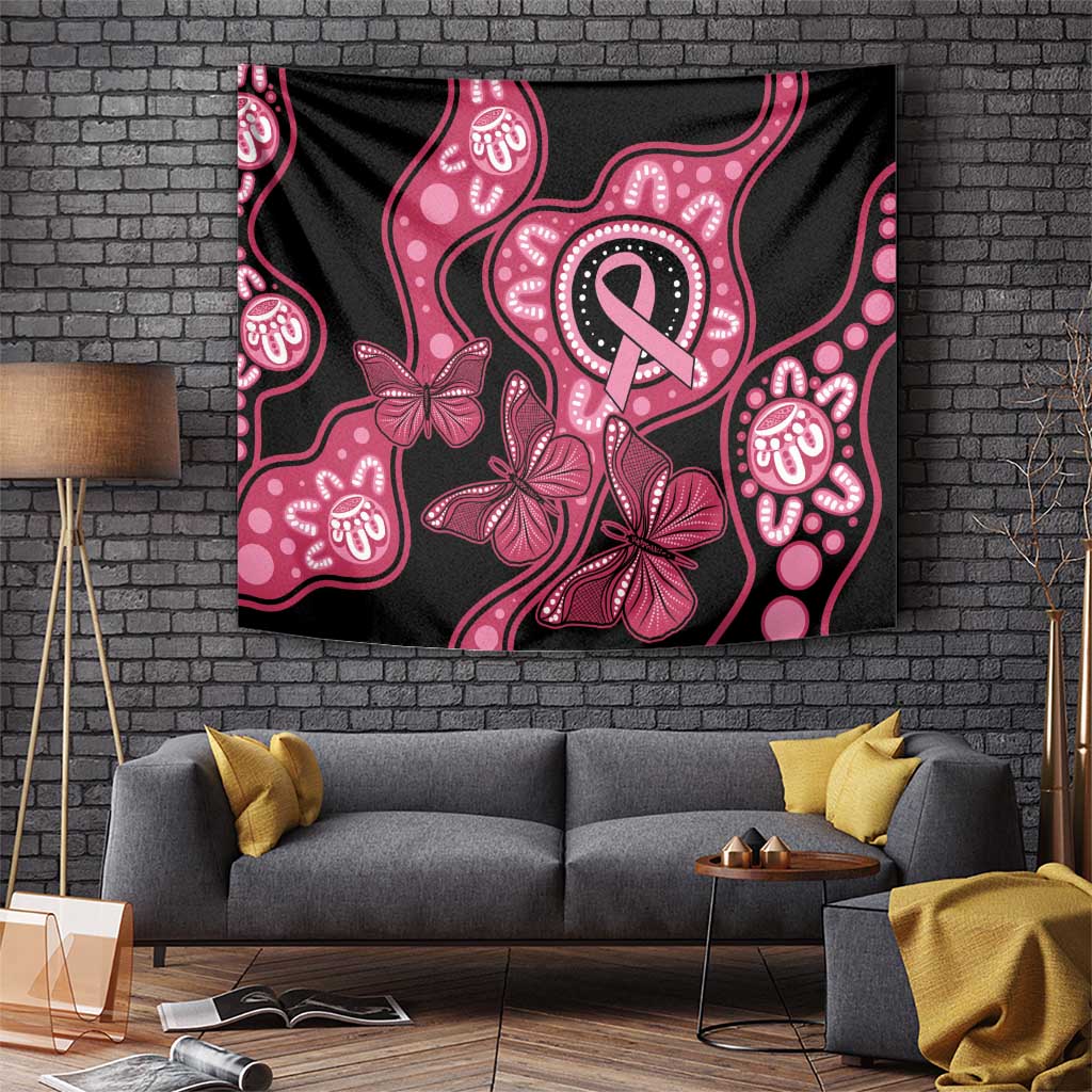 Australia Indigenous Tapestry Breast Cancer Black Aboriginal Butterfly