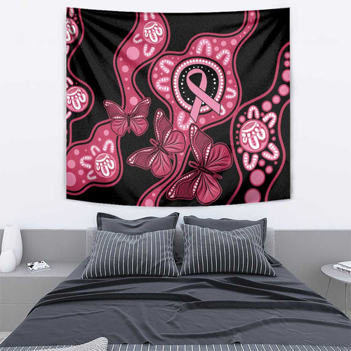 Australia Indigenous Tapestry Breast Cancer Black Aboriginal Butterfly