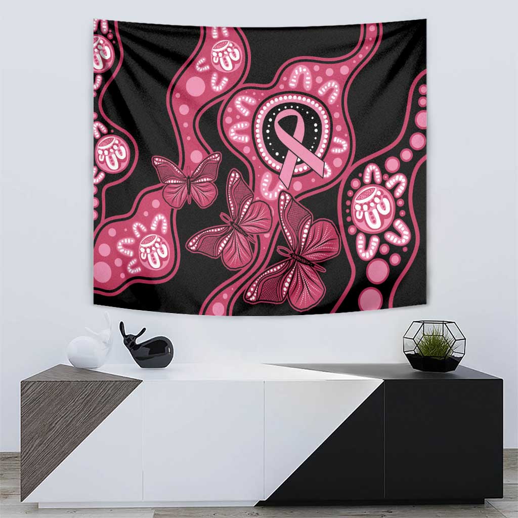 Australia Indigenous Tapestry Breast Cancer Black Aboriginal Butterfly