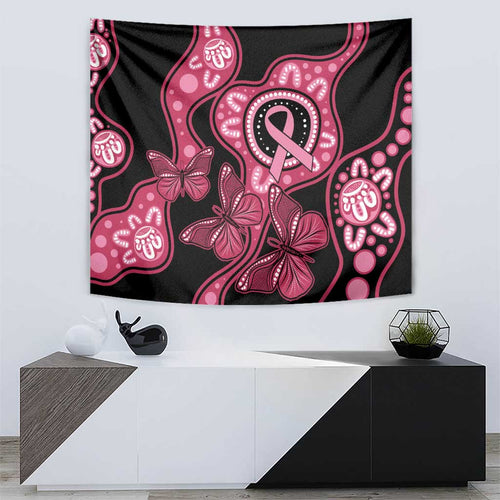 Australia Indigenous Tapestry Breast Cancer Black Aboriginal Butterfly