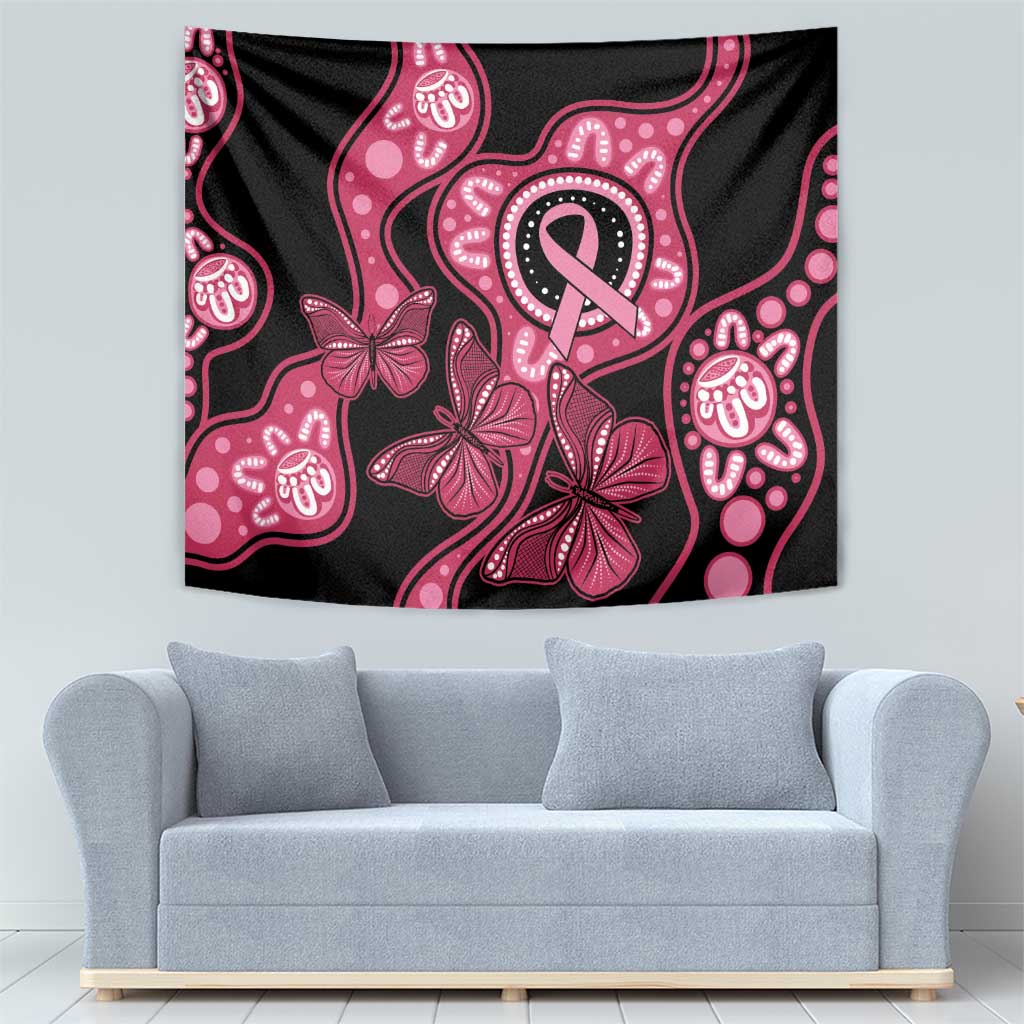 Australia Indigenous Tapestry Breast Cancer Black Aboriginal Butterfly