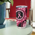 Australia Indigenous Tumbler Cup Breast Cancer Black Aboriginal Butterfly