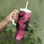 Australia Indigenous Tumbler With Handle Breast Cancer Black Aboriginal Butterfly